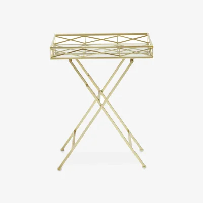 The Range Jolie Rectangle Gold Tray Table - Gold