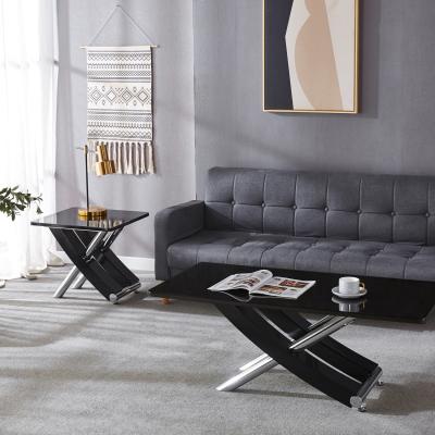 The Range Carlo Top MDF High Gloss Side Table - Black