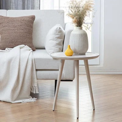The Range Electra End Table - Whitewash