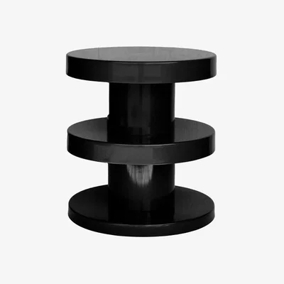 Rockett St George Glossy Black Side Table