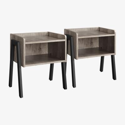 The Range Set of 2 Side Table for Living Room Bedroom - Grey