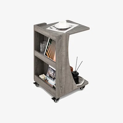 The Range C Shaped End Table - Grey