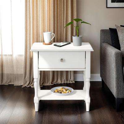 The Range Stratford 1 Drawer Side Table - White