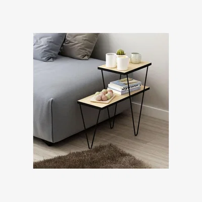 The Range Toros Side Table - Oak, Black