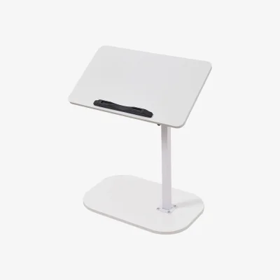 The Range Height Adjustable C Shape Overbed Table - White
