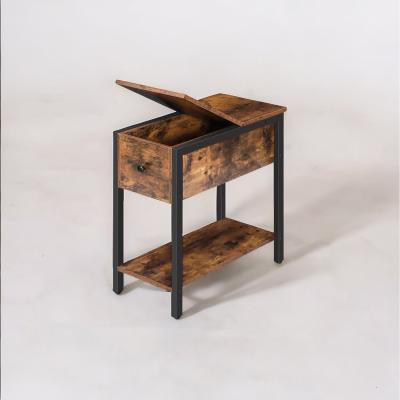 The Range Flip Top End Table - Brown