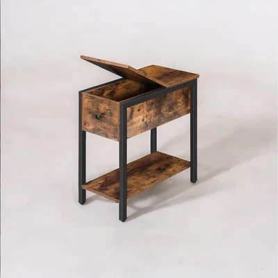 The Range Flip Top End Table - Brown