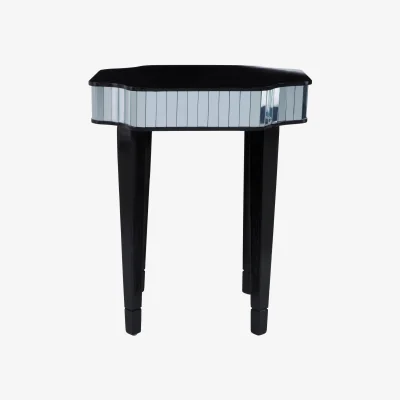 The Range Clavier Black and Mirror Side Table - Black