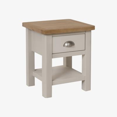 The Range Cambridge 1 Drawer Lamp Table - Dove Grey