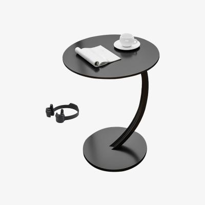 The Range C-Shaped Sofa Side Table with Phone Holder - Black