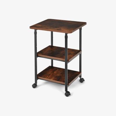 The Range 3-Tier Adjustable Printer Stand - Brown