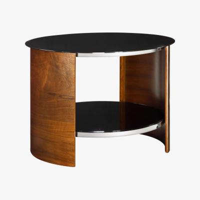 The Range Circular Lamp Table - Walnut