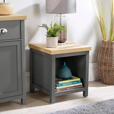 The Range Avon Lamp Side Table Storage Unit - Graphite