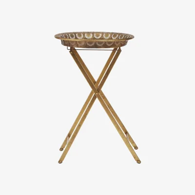 The Range Reza Folding Tray Table - Gold