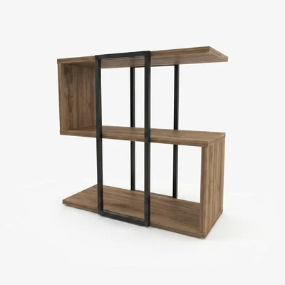 The Range Decortie Homia Small Side Table with Metal Frame and Open Shelf - Sandstone