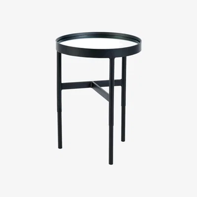 The Range Franki Lamp Table - Black and Mirrored