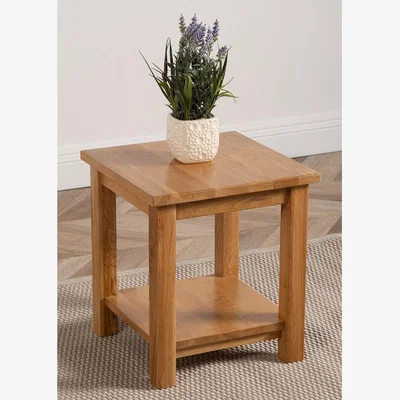 The Range Oslo Solid Oak Lamp Table for Living Room - Oak