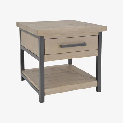 The Range Solid Pine Side Table Industrial Design - Industrial Pine