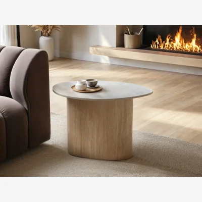 The Range Elin Sintered Stone Effect Side Table - Stone