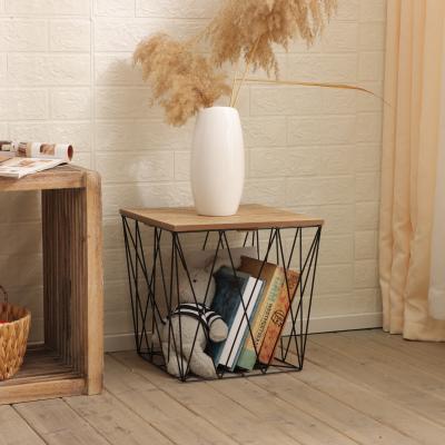 The Range Cheadle Wire Side Lamp Table Storage Unit - Black
