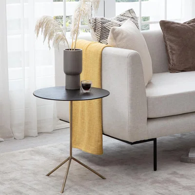 The Range Noelle End Table - Black and Gold