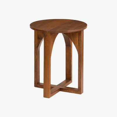The Range Viera Solid Wood Side Table - Walnut