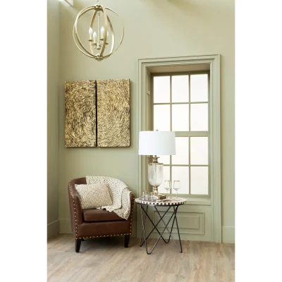 The Range Artisan Round Acacia Wood Side Table. - Brown