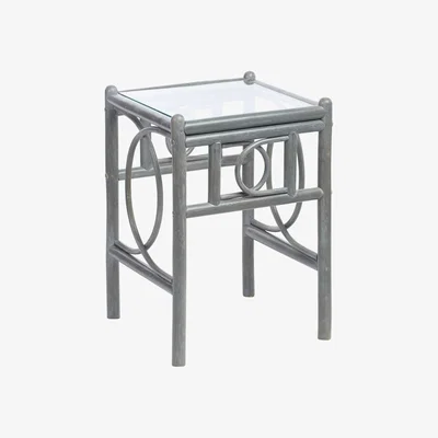 The Range Madrid Cane Side Table Grey - Grey