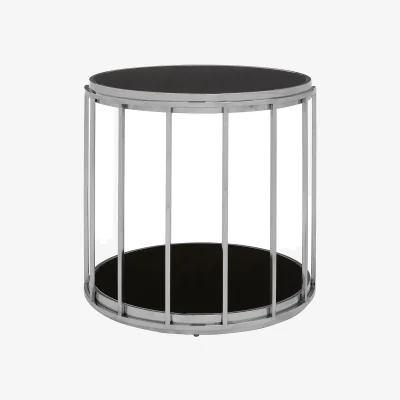 The Range Novo Silver Cage Design Side Table - Silver