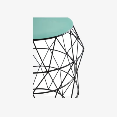 The Range Corina Side Table With Green Enamel Top - Green