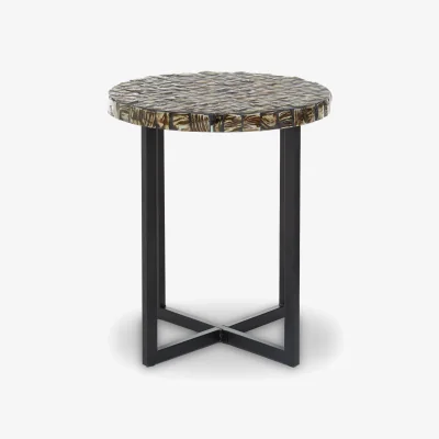 The Range Branna Round Side Table - Black