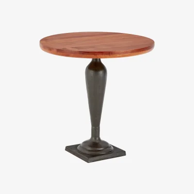 The Range New Foundry Round Side Table - Brown