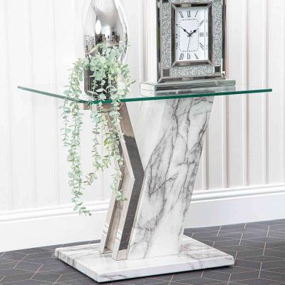 The Range Sofa Side Table for Living Room Furniture, End Table - white