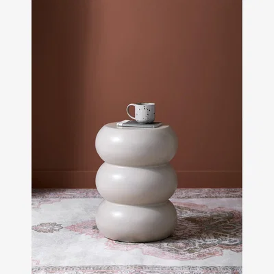 Rose & Grey Essie Curvy Side Table in Panna Cotta