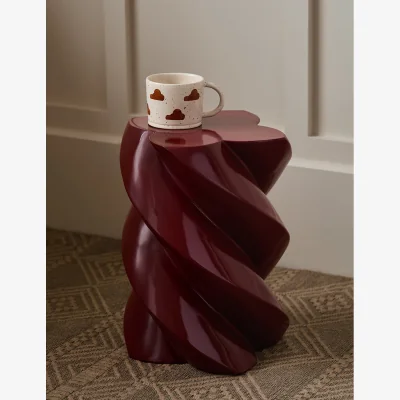 Rose & Grey Burgundy Marshmallow Side Table