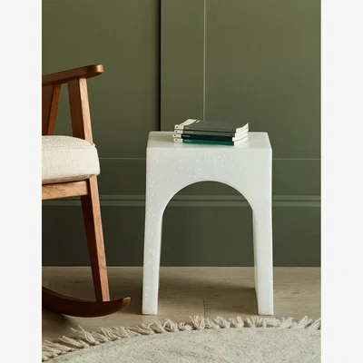 Rose & Grey White Arched Side Table