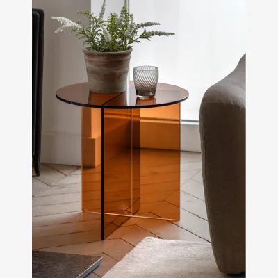 Rose & Grey Tinto Bronze Glass Side Table
