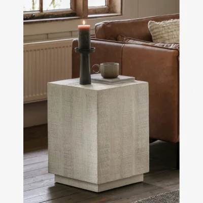 Rose & Grey Freya Wooden Side Table - Whitewash