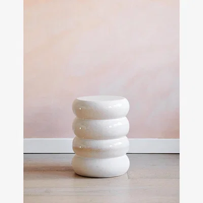 Rose & Grey White Chubby Side Table