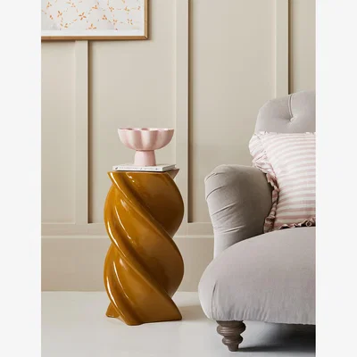 Rose & Grey Ochre Marshmallow Pillar Side Table