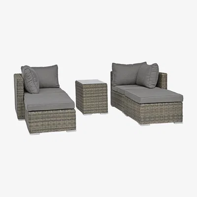 Sofa.com Perfectly Pristine Selbourne Double Lounger Set in Tonal Grey - sofa.com
