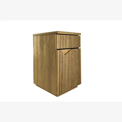 Sofa.com Sicily Left Hand Slim Bedside Table in Black Finish Oak - sofa.com