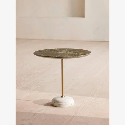 Soho Home Fleet Side Table, Large, Verde Bosque Marble