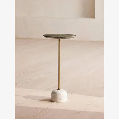 Soho Home Fleet Side Table, Small, Verde Bosque Marble