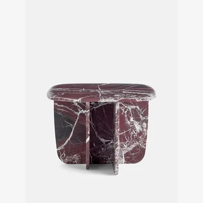 Soho Home Fawsley Side Table, Rosso Levanto Marble
