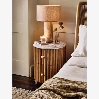 Soho Home Carlisle Bedside Table, Carrara Marble