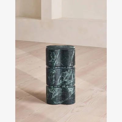 Soho Home Kahlo Side Table, Verde Alpi Marble
