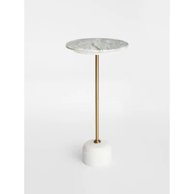 Soho Home Fleet Side Table, Small/Tall, Fantasy Brown Marble
