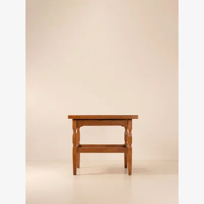 Soho Home Vintage Mid Century Chess Table, Wood and Marble