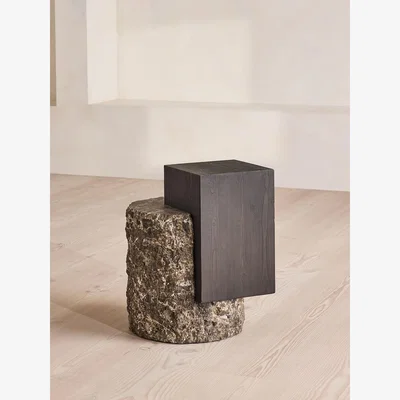 Soho Home Torren Side Table, Dark Emperador